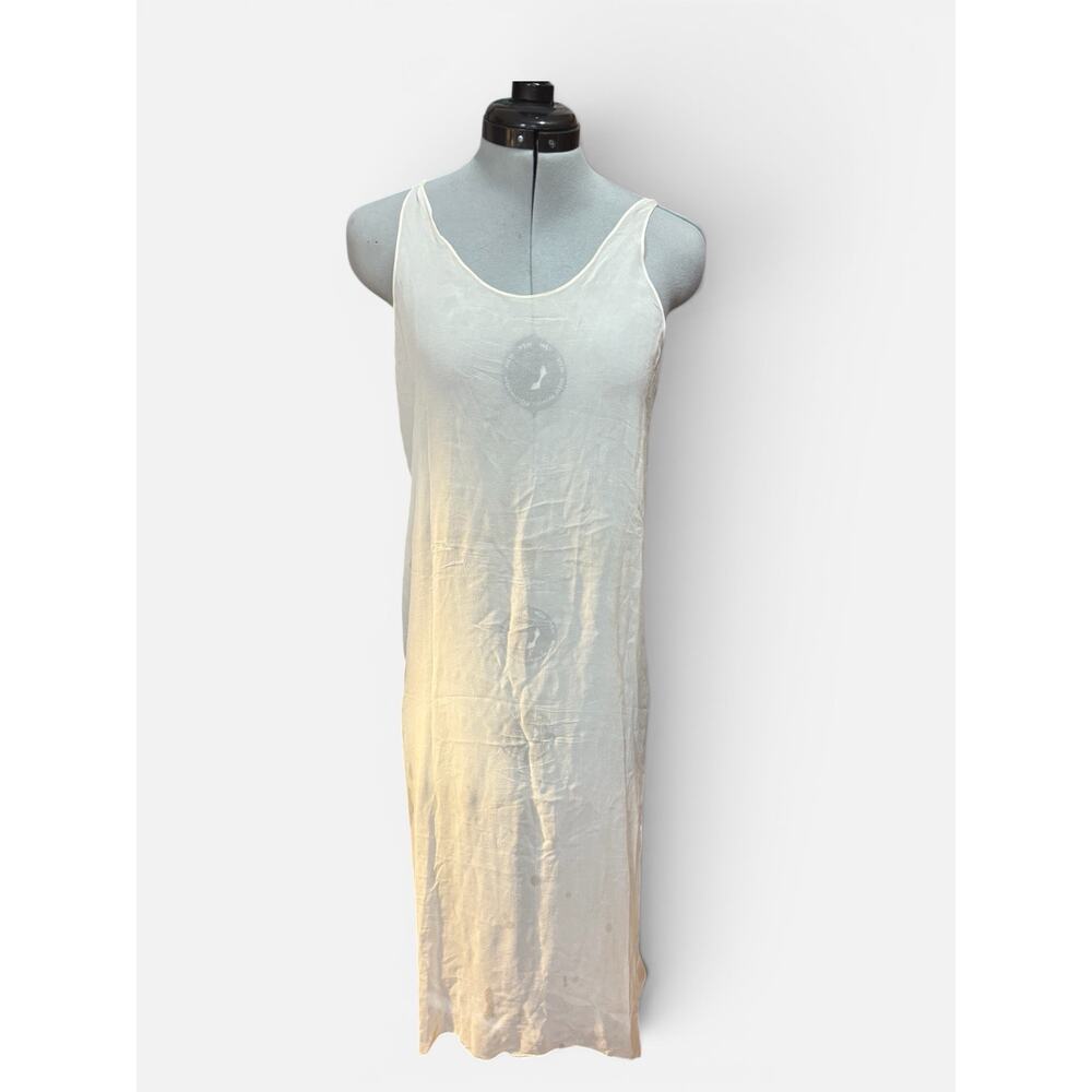 1930s 1940s Vintage Silk Chiffon Bias Cut Slip Dress Ivory Sheer Underdress